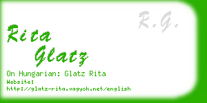 rita glatz business card